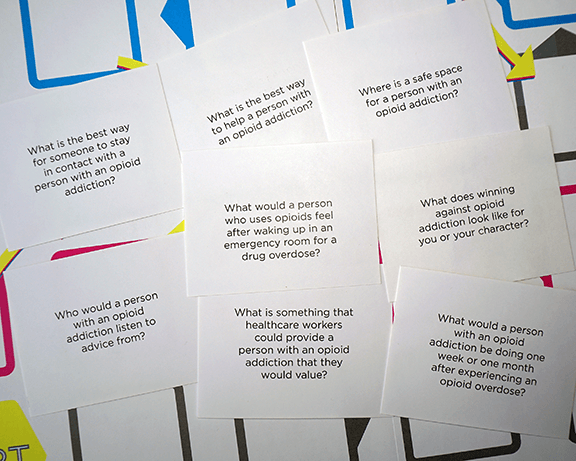 Cards for a board game